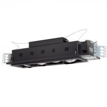 Jesco MGP30-4SB - 4-Light Double Gimbal Linear Recessed Line Voltage Fixture.