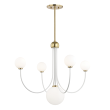 Mitzi by Hudson Valley Lighting H234805-AGB/WH - Coco Chandelier