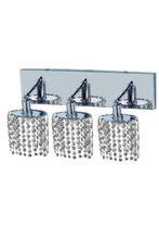 Elegant 1283W-O-E-CL/SA - 1283 Mini Collection Wall Fixture Oblong Canopy D14.5inx4.5in  H13.5in Ellipse Pendant  Lt:3 Chrome