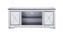 Elegant MF601S - 60 In. Mirrored Tv Stand in Antique Silver