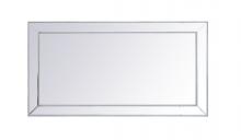 Elegant MR33260S - Iris beaded mirror 60 x 32 inch in antique silver