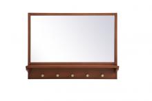 Elegant MR502821PE - Entryway Mirror with Shelf 28 Inchx21 Inch in Pecan