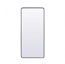 Elegant MR803272BK - Soft Corner Metal Rectangle Mirror 32x72 Inch in Black