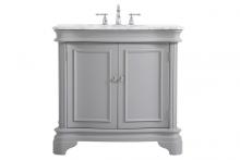 Elegant VF52036GR - 36 Inch Single Bathroom Vanity Set in Grey