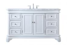 Elegant VF52060WH - 60 Inch Single Bathroom Vanity Set in White