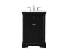 Elegant VF53024BK - 24 Inch Single Bathroom Vanity Set in Black