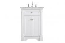 Elegant VF53024WH - 24 Inch Single Bathroom Vanity in White