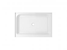 Elegant STY01-C4836 - 48x36 Inch Single Threshold Shower Tray Center Drain in Glossy White