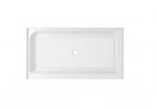 Elegant STY01-C6032 - 60x32 Inch Single Threshold Shower Tray Center Drain in Glossy White