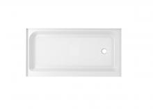 Elegant STY01-R6032 - 60x32 Inch Single Threshold Shower Tray Right Drain in Glossy White