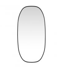 Elegant MR2B2448BLK - Metal Frame Oval Mirror 24x48 Inch in Black