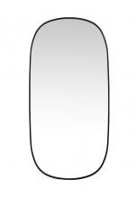 Elegant MR2B3060BLK - Metal Frame Oval Mirror 30x60 Inch in Black