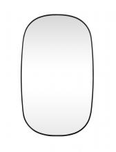 Elegant MR2B3660BLK - Metal Frame Oval Mirror 36x60 Inch in Black