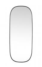 Elegant MR2B3072BLK - Metal Frame Oval Mirror 30x72 Inch in Black