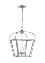 Visual Comfort & Co. Studio Collection 5191004EN-962 - Charleston transitional 4-light LED indoor dimmable small ceiling pendant hanging chandelier light i