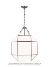 Visual Comfort & Co. Studio Collection 5279453-965 - Morrison modern 3-light indoor dimmable ceiling pendant hanging chandelier light in antique brushed