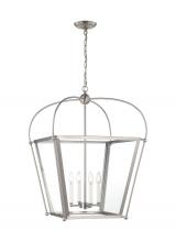 Visual Comfort & Co. Studio Collection 5291004EN-962 - Charleston transitional 4-light LED indoor dimmable ceiling pendant hanging chandelier light in brus
