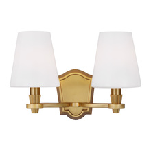 Visual Comfort & Co. Studio Collection AV1002BBS - Paisley transitional dimmable indoor 2-light vanity bath fixture in a burnished brass finish with mi