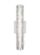 Visual Comfort & Co. Studio Collection WB1876CH-L1 - Cutler 18&#34; Staggered Glass LED Sconce