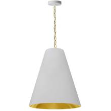 Dainolite ANA-M-AGB-692 - 1LT Anaya Medium Pendant, AGB With WH/GLD Shade