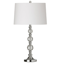 Dainolite C33T-PC - 1LT Table Lamp Cut Crystal Ball w/wht Shd