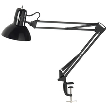 Dainolite DXL334-X-BK - Spring Balance Clamp-On Lamp, Gloss Black, 36&#34; Reach