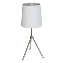 Dainolite OD3T-S-691-SC - 1LT 3 Leg Drum Table Fixture w/WH-SV Shd