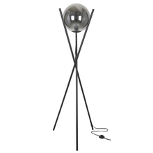 Dainolite PAM-601F-MB - 1 Light Incandescent Floor Lamp Matte Black Finish with Smoked Glass