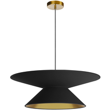 Dainolite PAT-241P-AGB-698 - 1LT Incand Pendant, AGB With BK/GLD Shade