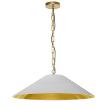 Dainolite PSY-L-AGB-692 - 1LT Incandescent Pendant, AGB w/ WH/GLD Shade