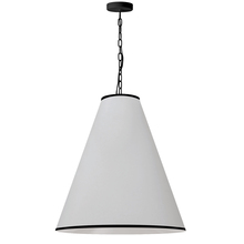 Dainolite PYM-L-MB-BW - 1LT Incandescent Pendant, MB With WH Shade & BK trim