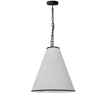 Dainolite PYM-M-MB-BW - 1LT Incandescent Pendant, MB With WH Shade & BK trim