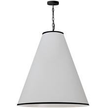 Dainolite PYM-XL-MB-BW - 1LT Incandescent Pendant, MB With WH Shade & BK trim