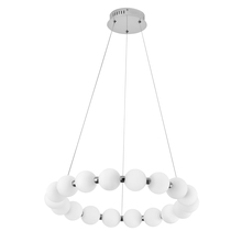 Dainolite SHE-2432LEDC-PC - 24W Polished Chrome Chandelier w/ White Acrylic