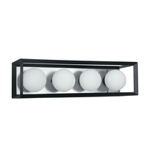 Dainolite V166-4W-BK-PC - 4LT Halogen Vanity Black & Polished Chrome