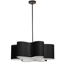 Dainolite ZUL-243-MB-BLK - 3LT Wave Drum Pend JTone Black With 195F Diff