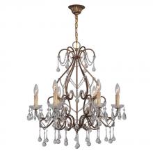 World Imports WI2220690 - Grace Collection 6-Light Antique Gold Indoor Chandelier