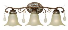 World Imports WI478360 - 3-Light Oxide Bronze with Silver Bath Bar Light