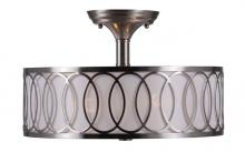 World Imports WI907637 - Venn 2-Light Brushed Nickel Semi-Flush Mount Light