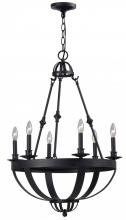 World Imports WI527442 - Magellen 6-Light Rust Chandelier