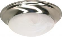 Nuvo 60/6009 - 1 Light - 12&#34; - Flush Mount - Twist & Lock with Alabaster Glass; Color retail packaging