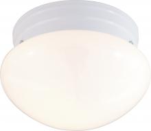 Nuvo 60/6026 - 1 Light - 8&#34; - Flush Mount - Small White Mushroom; Color retail packaging