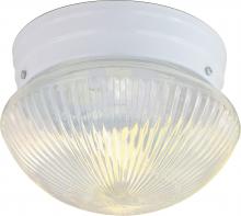 Nuvo SF76/253 - 2 Light - 10&#34; Flush with Clear Ribbed Glass - White Finish