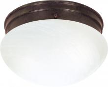 Nuvo SF76/673 - 2 Light - 10&#34; Flush with Alabaster Glass - Old Bronze Finish