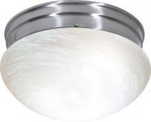 Nuvo SF76/674 - 2 Light - 10&#34; Flush with Alabaster Glass - Brushed Nickel Finish