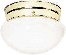 Nuvo SF77/061 - 2 Light - 10&#34; Flush with White Glass - Polished Brass Finish