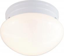 Nuvo SF77/062 - 2 Light - 10&#34; Flush with White Glass - White Finish