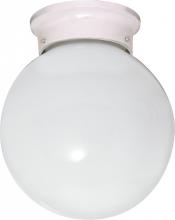 Nuvo SF77/948 - 1 Light - 8&#34; Flush White Glass - White Finish