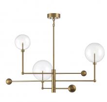 Savoy House Meridian M100100NB - 3-Light Chandelier in Natural Brass