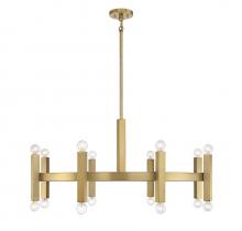Savoy House Meridian M100103NB - 16-Light Chandelier in Natural Brass